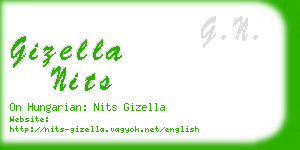 gizella nits business card